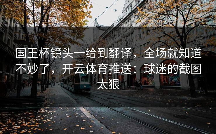 国王杯镜头一给到翻译，全场就知道不妙了，开云体育推送：球迷的截图太狠