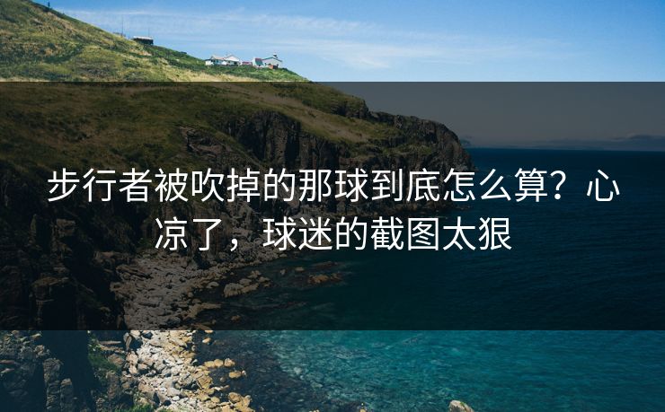 步行者被吹掉的那球到底怎么算？心凉了，球迷的截图太狠