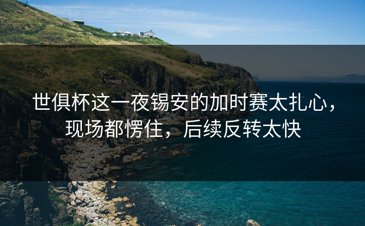 世俱杯这一夜锡安的加时赛太扎心，现场都愣住，后续反转太快